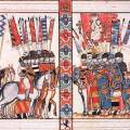 Cantigas de Santa Maria 181, křesťané v čele dvou soupeřících maurských...